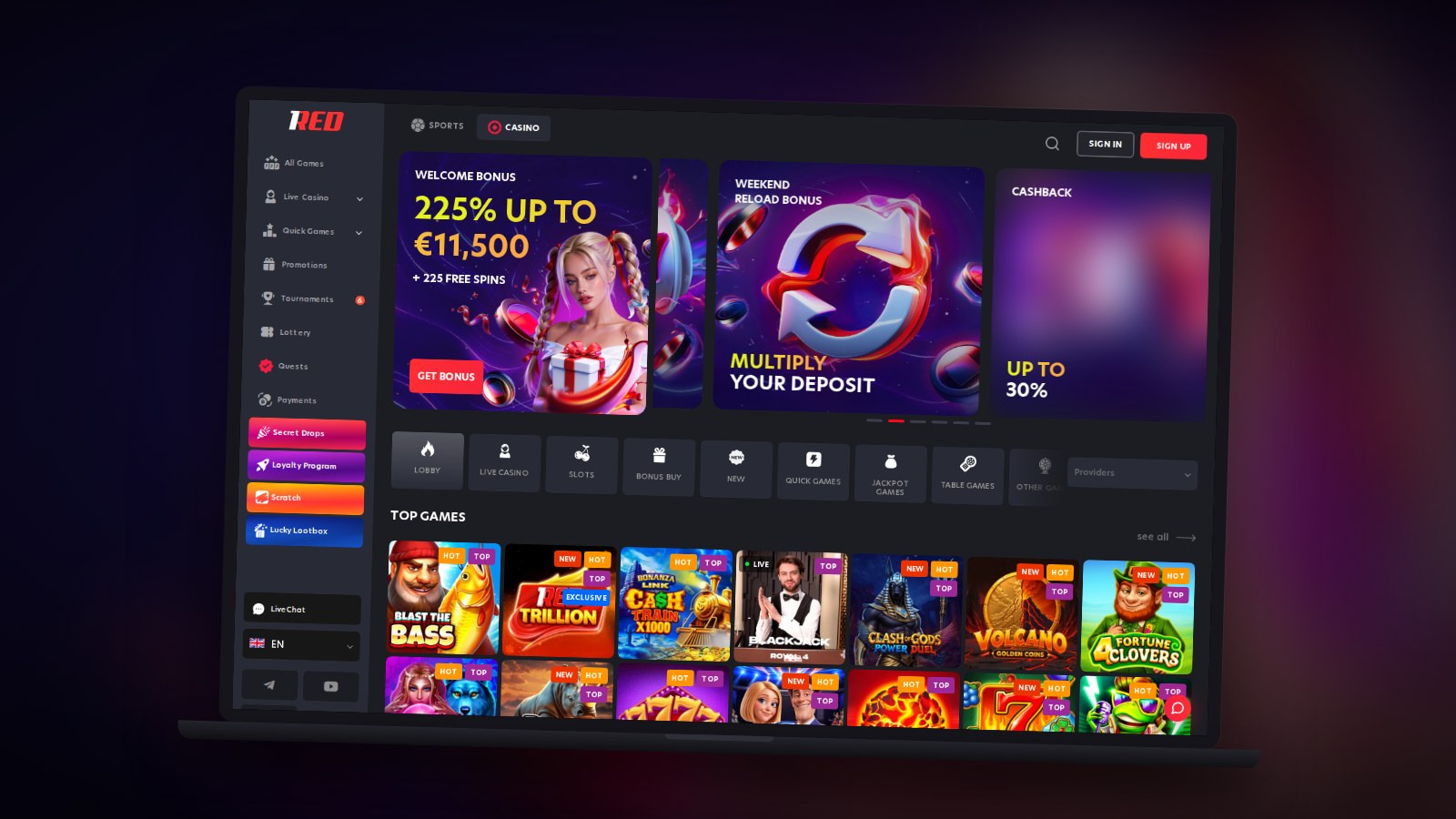 Voor- en nadelen van 1Red Casino